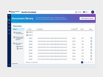 Document Library UI document library list ui