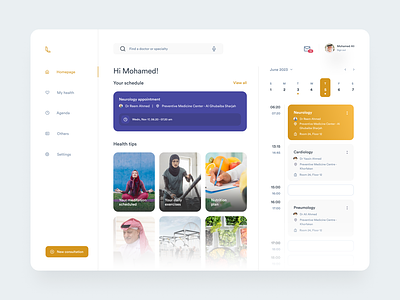 Appointment scheduling agenda appointment booking calendar consultation design design concept gold health health tips homepage scheduling ui web