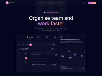 Task Management Website blockchain brand clean coin crypto crypto platform crypto trading cryptocurrency exchange fintech ico investor landing page solana token trading ui ux web 3 web 3.0 web3