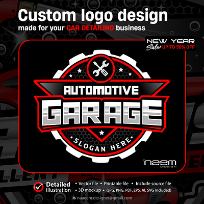 Garage logo, Auto Service Logo auto repair logo auto service logo automotive logo car logo car repair logo garage logo gear logo mechanic logo