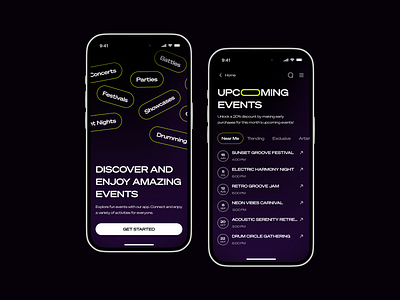 #070 DailyUI • Event Listing 070 app concert drum event events festival list listing ui uidaily