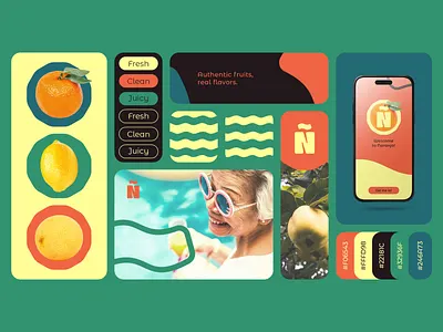 narañjo box but now green bento bentobox branding design fruits graphic design green juice logo vector