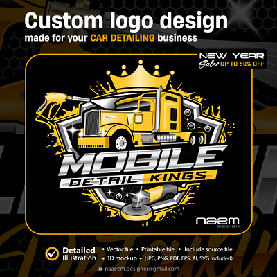 Truck Wash logo auto detailing logo detailing logo truck detailing logo truck service logo truck wash logo wash logo washing logo