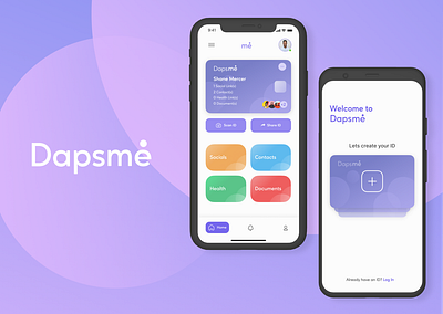 DapsMe Mobile App UX/UI Design branding graphic design logo mobile app ui