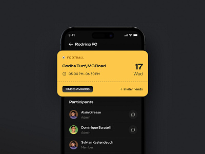 Panenka- Discover Games Near You dark ui design event cards fitness app game finder app games app landing page landing page design minimal cards modern ui product design sports app ui ui cards ui trends uidesign web website design