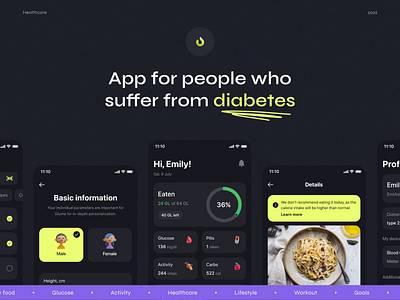 Healthcare mobile app design - Glume (mobile app web design) mobile app design