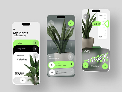 A Replica of a Plant App mobile plant app ui