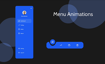 Menu Bar Animation: UI Ideas animation app ui icon design menu design ui web ui