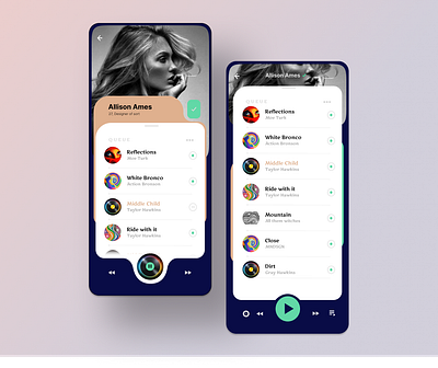 A Replica of a music app music replica ui ux