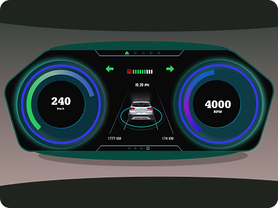 CAR DASHBOARD UI car graphic design speedometer ui uiux