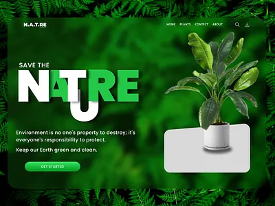 Nature Landing Page Design landing page ui ux website design