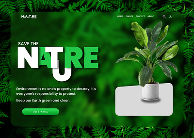 Nature Landing Page Design landing page ui ux website design