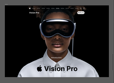 Replica of Apple's Vision Pro Webpage repica ui webpage