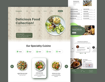 A Repica of a Restaurant Landing Page food restaurant ui