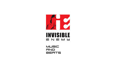 INVISIBLE ENEMY audio beat enemy invisible logo mp3 music negative space shadow white space