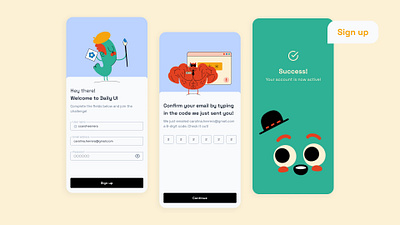 #DailyUI - Day1 dailyui signup ui ux