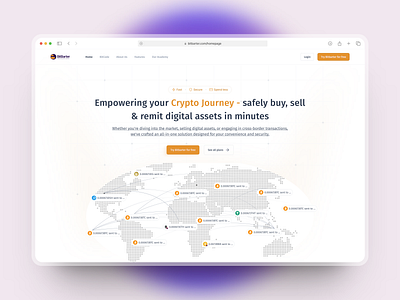 Crypto Exchange Platform Hero Section Redesign design landing page ui uiux web design