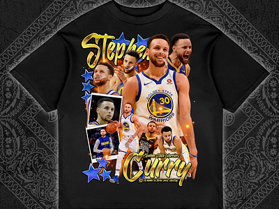 Stephen Curry Vintage Rap Tee Bootleg Design bootleg bootleg design bootleg tshirt branding design graphic design illustration rap tee ui