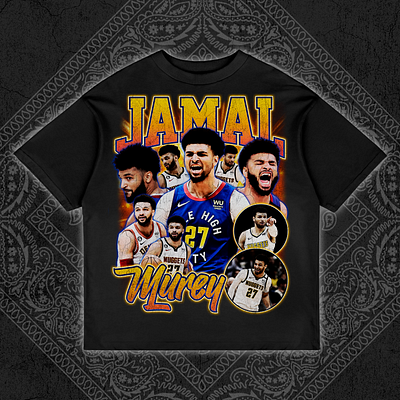 Jamal Murey Vintage Rap Tee Bootleg Design bootleg bootleg design bootleg tshirt branding design graphic design illustration rap tee ui