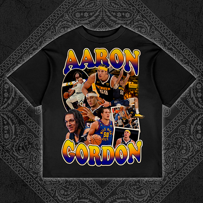 Aaron Gordon Vintage Rap Tee Bootleg Design bootleg bootleg design bootleg tshirt branding design graphic design illustration rap tee ui