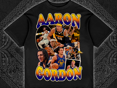 Aaron Gordon Vintage Rap Tee Bootleg Design bootleg bootleg design bootleg tshirt branding design graphic design illustration rap tee ui