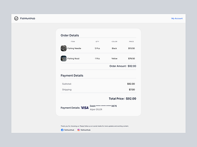 Purchase Receipt Design 017 daily ui daily ui 017 purchase purchase receipt receipt ui ux
