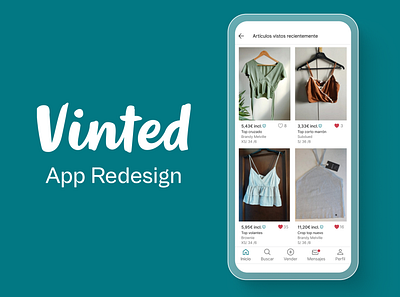 Vinted - App Redesign app banner brand branding button clothes dailyui interface message mobile user experience ux ui uxui vinted visual