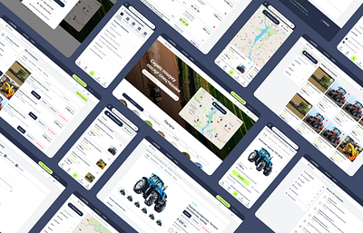 Website for renting special equipment adaptive agricultural figma machinery construction mobile ui ux