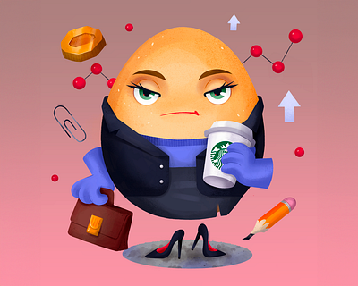 Business Egg business character design children book easter egg humpty dumpty illustration kids book picturebook starbucks wallstreet