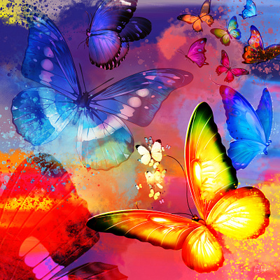 Papillons art design graphic design illustration