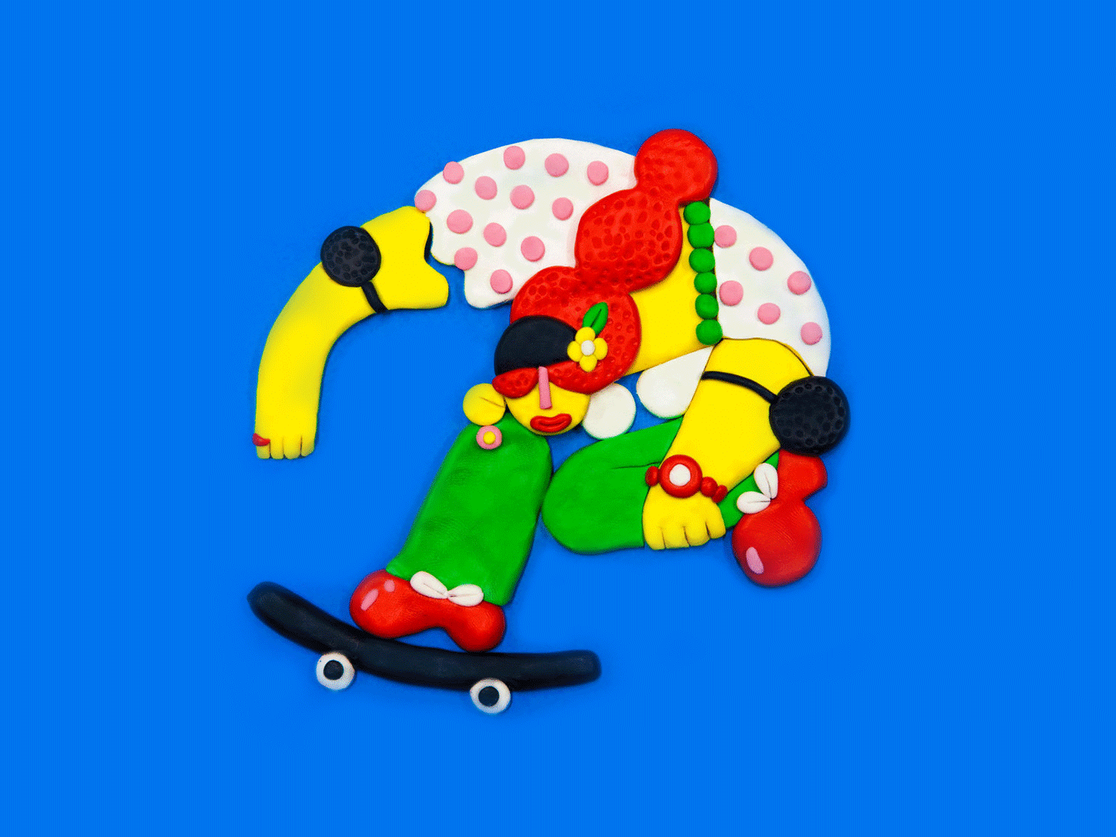 Claymation Experiment 36dayoftype animation claymation experiment motion graphics skateboard