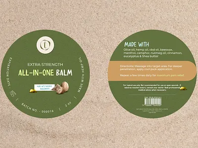 T's Detox Spa — All-in-One Balm adobe adobe illustrator adobe photoshop branding graphic design illustrator label design logo mock up mockups packaging design product design product mockup