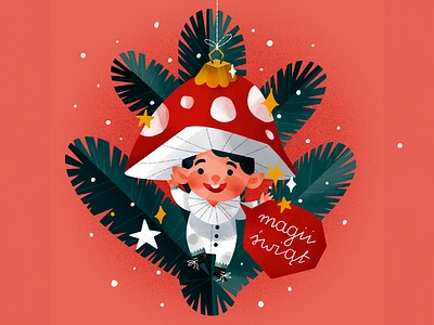 Holiday Elf character design children book christmas tree elf holidays illustration kids book mushroom picturebook santa toadstool xmas xmas card