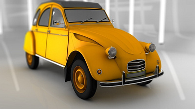 " 2-Chevaux Volkswagen Car 3d animation branding graphic design logo motion graphics ui