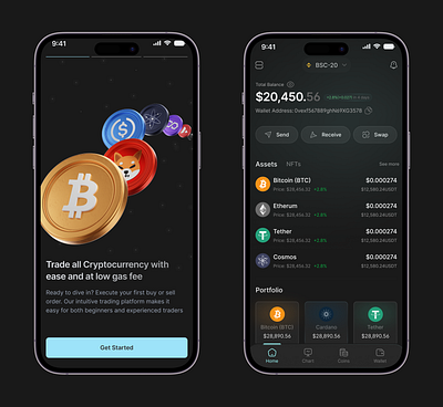 Crypto Exchange App app crypto design ui uiux visual design