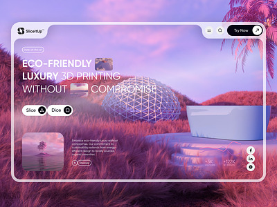 Eco-friendly Luxury 3D Printing Concept 3d branding graphic design logo ui