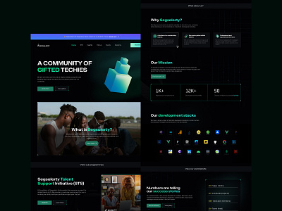 Segsalaerty.com Landing Page UI branding darkmode ui design hire landing page landingpage productdesign techsupport techtalent ui ux website