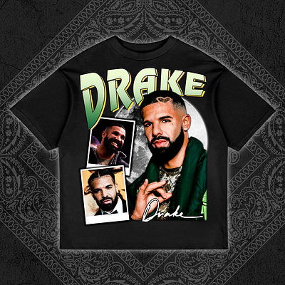 Drake Vintage Rap Tee Bootleg Design bootleg bootleg design bootleg tshirt branding design graphic design illustration rap tee ui