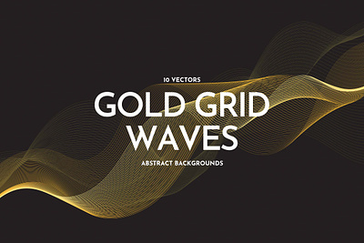 Gold Grid Waves on Black Background abstract background black black background elegant flow futuristic gold golden grid illustration luxury network outline rich smooth vector wallpaper wave waves