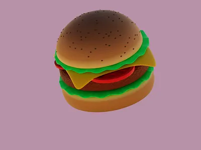 3D burger 3d 3d art art blender blender 3d digital 3d digital art illustration modelling render