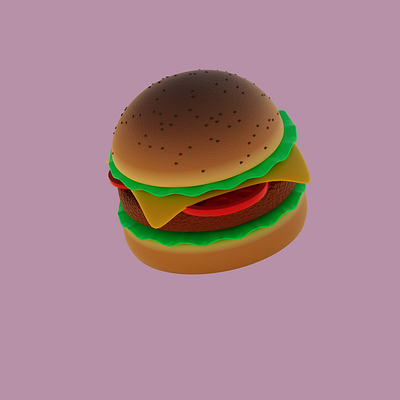 3D burger 3d 3d art art blender blender 3d digital 3d digital art illustration modelling render