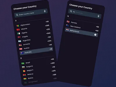 🌐 Daily UI Challenge #20: Country Codes Dropdown list country code daily ui design day20 design dropdown list product design ui ux web design web development