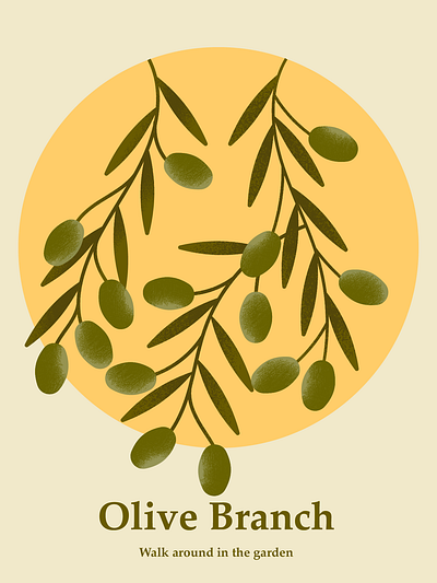 Olive Branch | Poster design branding concept design event branding graphic design home decoration illustration poster design poster illustration vector