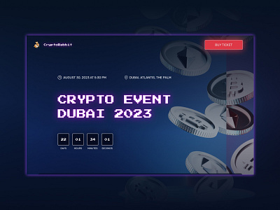 Crypto event crypto event design figma ui ux