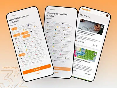 📝 Daily UI Challenge #32 article articles day16 day32 design dropdown list ui ux web design web development