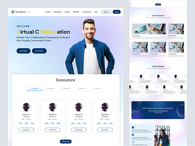 Freelancing Website Landing Design design landingpage ui ux we website