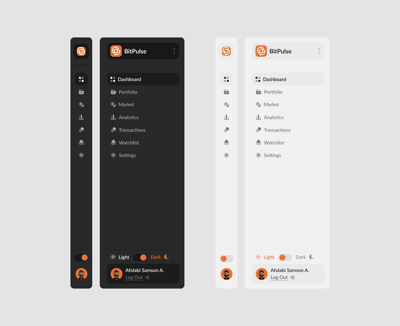Light and Dark Mode dark mode dashboard design design light mode navigation ui ux