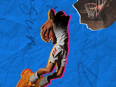 Dunker adobe photoshop athlete ball basket basketball collage design dunk dunker game graphic design huge jump nba photoshop sketch sporty visual art wacom