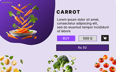 Web Design- Vegetable order graphic design ui