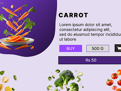 Web Design- Vegetable order graphic design ui